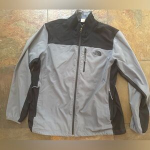 The North Face Men's Gray with black  Full Zip Jacket Size XL  3 pockets.
